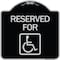 Signmission Reserved for With AccessibleHeavy-Gauge Aluminum Architectural Sign, 18" x 18", BS-1818-24430 A-DES-BS-1818-24430 - alternate 1